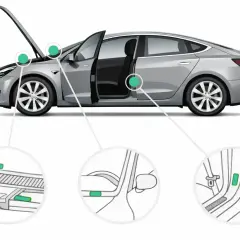 Illustration zeigt verschiedene Stellen am Auto, wo die **Fahrgestellnummer** zu finden ist.