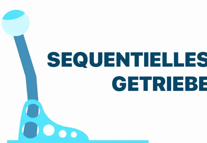 Ein Schaltknüppel illustriert, was ein sequentielles Getriebe ist.