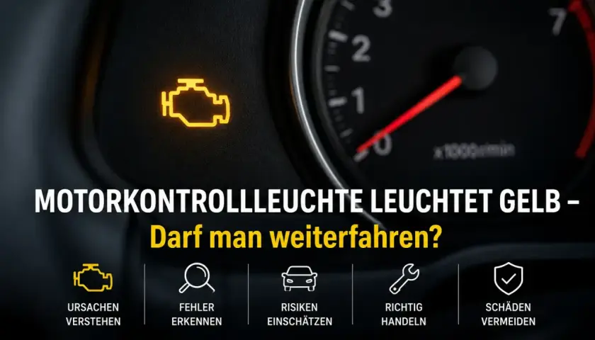 Gelbe Motorkontrollleuchte leuchtet. Was tun, wenn die gelbe Motorkontrollleuchte angeht? Hier erfahren Sie mehr.