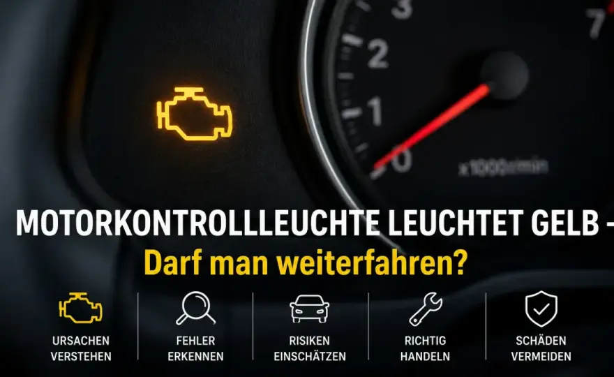 Gelbe Motorkontrollleuchte - Wann darf ich weiterfahren?