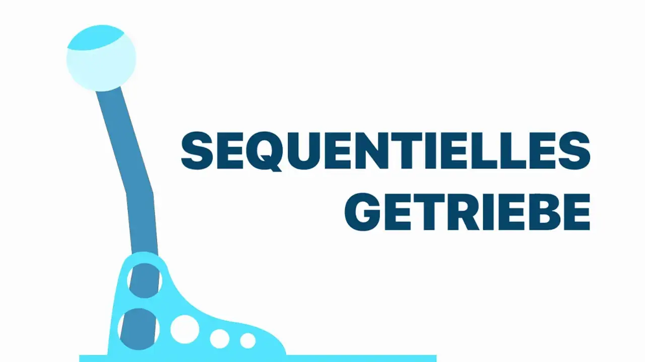 Ein Schaltknüppel illustriert, was ein sequentielles Getriebe ist.